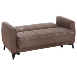 ΚΑΝΑΠΕΣ ΚΡΕΒΑΤΙ ΜΕ ΑΠΟΘ.ΧΩΡΟ ΔΙΘΕΣΙΟΣ NIKKO HM3293.02 ΚΑΦΕ ΥΦΑΣΜΑ 144x75x84Υεκ.