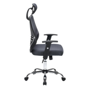 ΚΑΡΕΚΛΑ ΓΡΑΦΕΙΟΥ BRIEF HM1206.02 ΓΚΡΙ MESH--ΒΑΣΗ ΧΡΩΜΙΟΥ 63x64x122Υεκ.