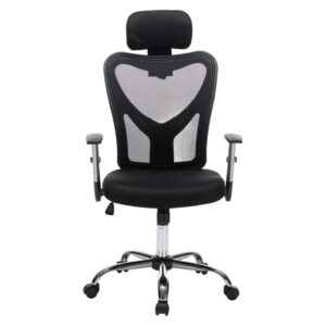 ΚΑΡΕΚΛΑ ΓΡΑΦΕΙΟΥ CUORE HM1207.01 ΜΑΥΡΟΣ ΣΚΕΛΕΤΟΣ-ΜΑΥΡΟ MESH 63x61x125Υεκ