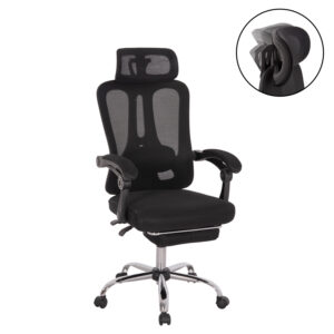 ΚΑΡΕΚΛΑ ΓΡΑΦΕΙΟΥ BARNET HM18258.01 ΜΑΥΡΟ MESH-ΜΑΥΡΟΣ ΣΚΕΛΕΤΟΣ NYLON 61x62x123Υ