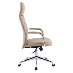 ΚΑΡΕΚΛΑ ΓΡΑΦΕΙΟΥ TEETER HM18355.02 ΜΠΕΖ PU ΔΕΡΜΑ--ΒΑΣΗ ΧΡΩΜΙΟΥ 67x66x121Υεκ