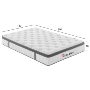 ΣΤΡΩΜΑ ΔΙΠΛΟ SILENTIUM HM749.04 POCKET SPRINGS--ΛΕΥΚΟ 140x200x30Υεκ.