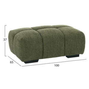 ΤΑΜΠΟΥΡΕ ΥΠΟΠΟΔΙΟ COVEN HM3342.04 ΠΡΑΣΙΝΟ ΥΦΑΣΜΑ 100x65x37Υεκ.