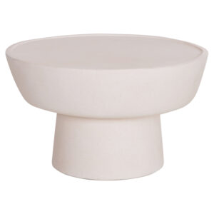 ΤΡΑΠΕΖΙ ΣΑΛΟΝΙΟΥ PIRSON HM18155.02 FIBER CEMENT ΣΕ ΛΕΥΚΟ--Φ60x36Υεκ.