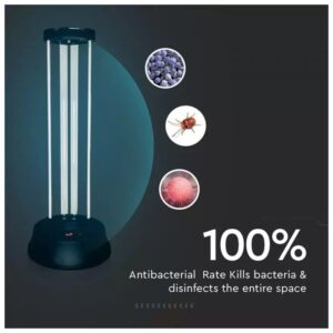 Μικροβιοκτόνο Επιτραπέζιο Φωτιστικό με 38W V-TAC Λαμπτήρα UV-C με Όζον για 60m2 με Αισθητήρα και τηλεχειριστήριο 11224