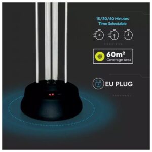 Μικροβιοκτόνο Επιτραπέζιο Φωτιστικό με 38W V-TAC Λαμπτήρα UV-C με Όζον για 60m2 με Αισθητήρα και τηλεχειριστήριο 11224