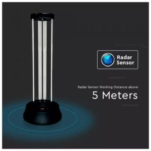 Μικροβιοκτόνο Επιτραπέζιο Φωτιστικό με 38W V-TAC Λαμπτήρα UV-C με Όζον για 60m2 με Αισθητήρα και τηλεχειριστήριο 11224