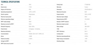 V-TAC Solar Inverter Υβριδικό Φωτοβολταϊκών Μονοφασικό On-Off Grid 6KW IP20 με Οθόνη 11514