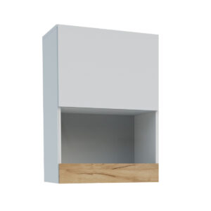 Κρεμαστό Ντουλάπι Morocco Λευκό-Χρυσό Δρυς 55x31x78.5cm