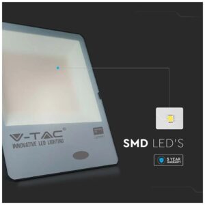 Προβολέας LED με αισθητήρα φωτός 150W φυσικό λευκό 4000K Μαύρο σώμα 100LM/W