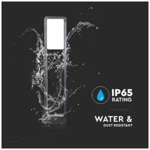 V-TAC LED Φωτιστικό Κολωνάκι Δαπέδου Μαύρο Αδιάβροχο 10W PRO Samsung Chip IP65 650lm Θερμό 3000K 20113