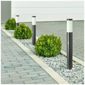 BOLLARD LAMP WITH WIR SENSOR & STAINLESS STEEL BODY-IP44-GREY