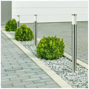 BOLLARD LAMP WITH WIR SENSOR & STAINLESS STEEL BODY-IP44-SATIN NICKEL