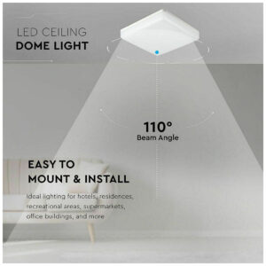 V-TAC Πλαφονιέρα Τετράγωνη LED 15W 230V 110° 1500lm IP44 Samsung Chip Φυσικό Λευκό 55679