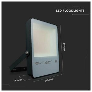 V-TAC Προβολέας LED SMD Evolution 100W 13700lm 137lm/W 100° IP65 Samsung Chip G8 High Lumen Μαύρο Σώμα Ψυχρό Λευκό 20407