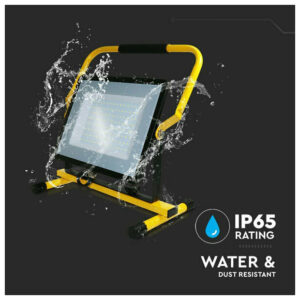 V-TAC Προβολέας LED SMD 100W 8200lm 100° IP65 Εργασίας με Βάση και Χερούλι Samsung Chip G2 Μαύρο/Κίτρινο Φυσικό Λευκό 2120124