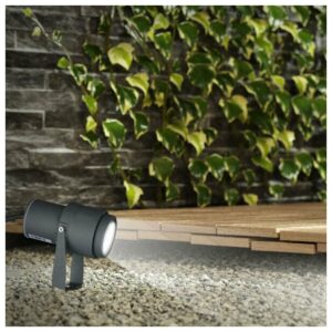 V-TAC Αδιάβροχο Φωτιστικό Κήπου LED 12W 875lm 20° IP65 Χωνευτό με Καρφί Γκρι Σώμα Ζεστό Λευκό 217550