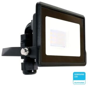 V-TAC Προβολέας LED SMD 30W 2340lm Samsung Chip με Ενσωματωμένο Στυπιοθλίπτη Μαύρο Σώμα Φυσικό Λευκό 20311