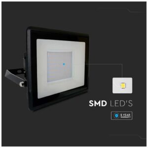 V-TAC Προβολέας LED Samsung chip 50W Φυσικό λευκό 4000K Μαύρο σώμα με απευθείας σύνδεση 20314