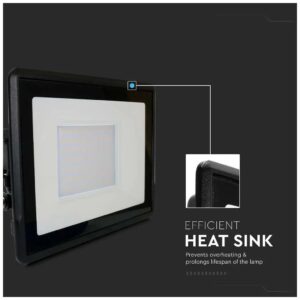 V-TAC Προβολέας LED Samsung chip 50W Φυσικό λευκό 4000K Μαύρο σώμα με απευθείας σύνδεση 20314