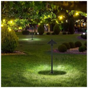 V-TAC LED αδιάβροχο φωτιστικό καρφί Samsung chip 7W IP65 300K Θερμό λευκό με μαύρο σώμα 20316