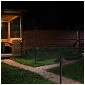 V-TAC LED αδιάβροχο φωτιστικό καρφί Samsung chip 7W IP65 300K Θερμό λευκό με μαύρο σώμα 20316