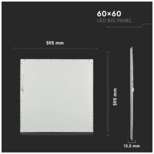 V-TAC Πάνελ LED Χωνευτό 29W 230V 120° 3960lm IP20 CRI>80 incl Driver Τετράγωνο 60x60cm Ζεστό Λευκό 2162406