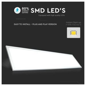 V-TAC LED panel High-Lumen 30x120 29W 4000K φυσικό λευκό 137lm/W 216257