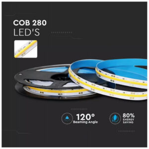 V-TAC Tαινία LED COB DC:24V 10W/m IP20 4000K Φυσικό λευκό 2653