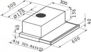 Συρόμενος Απορροφητήρας ΙΝΟΧ 60cm 7012ΜΤ Meidtec by Pyramis