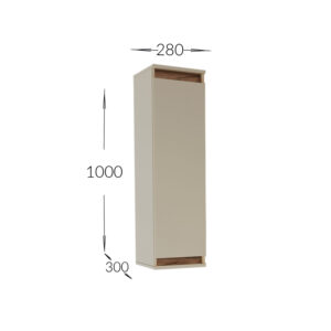 Κρεμαστό Ντουλάπι Lilu Μπεζ-Σκούρο Δρυς 28x30x100cm