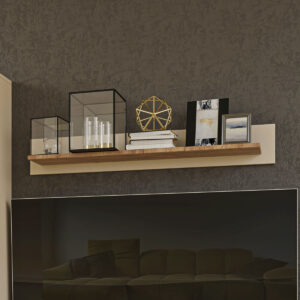 Κρεμαστό Ράφι Lilu Μπεζ-Σκούρο Δρυς 98x16x15cm