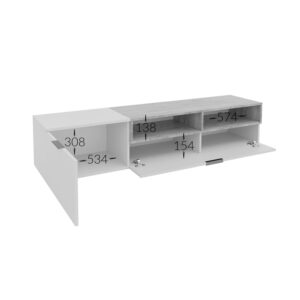 Έπιπλο TV Morocco Ανθρακί-Χρυσό Δρυς 175x39x35cm