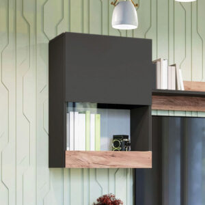 Κρεμαστό Ντουλάπι Morocco Ανθρακί-Χρυσό Δρυς 55x31x78.5cm