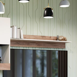 Κρεμαστό Ράφι Morocco Μπεζ-Σκούρο Δρυς 120x20x20cm