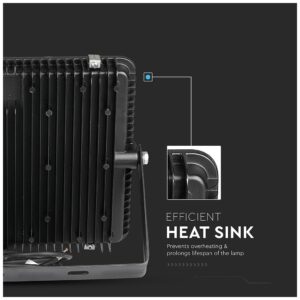 V-TAC LED Προβολέας 200W PRO Samsung Chip Μαύρος 100° 23000lm Αδιάβροχος IP65 Φυσικό 4000K 21778