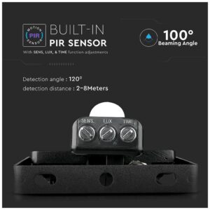 LED Προβολέας 50W slim SMD SAMSUNG CHIP με Ανιχνευτή Κίνησης IP65 Μαύρος Φως Ημέρας 5 Χρόνια Εγγύηση 470