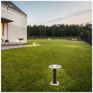 V-TAC Επιδαπέδιο φωτιστικό κήπου LED 9W IP54 με σκούρο γκρι σώμα Θερμό λευκό 3000Κ 5154