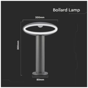 V-TAC Επιδαπέδιο φωτιστικό κήπου LED 9W IP54 με σκούρο γκρι σώμα Φυσικό λευκό 4000Κ 5155