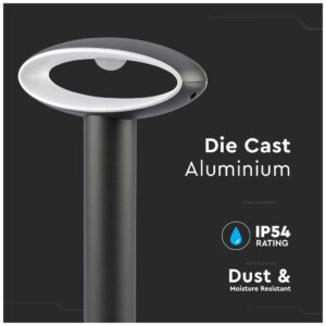 V-TAC Επιδαπέδιο φωτιστικό κήπου LED 9W IP54 με σκούρο γκρι σώμα Φυσικό λευκό 4000Κ 5155