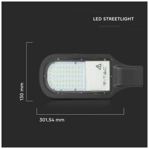 LED V-TAC Φωτιστικό Δρόμου SMD 30W SAMSUNG CHIP A++ Σώμα Μαύρο 3 Χρόνια Εγγύηση Φως Ημέρας 537