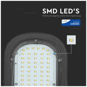 LED V-TAC Φωτιστικό Δρόμου SMD 30W SAMSUNG CHIP A++ Σώμα Μαύρο 3 Χρόνια Εγγύηση Ψυχρό λευκό 538