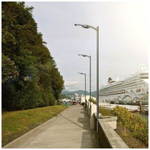 LED ηλιακό φωτιστικό δρόμου 40W (120lm/w) φυσικό λευκό 4000K μαύρο σώμα 5503