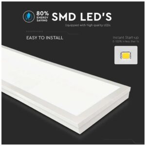V-TAC LED panel Baclite χωνευτό/επιφανειακό 120×30 40W 4000K φυσικό λευκό 100LM/W 6625