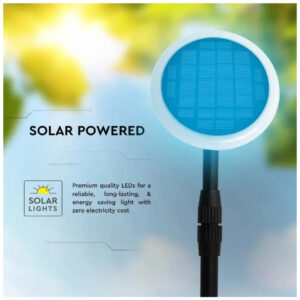 V-TAC VT-948 Ηλιακό Φωτιστικό Δαπέδου με Φωτοκύτταρο σε Μαύρο Χρώμα 6670