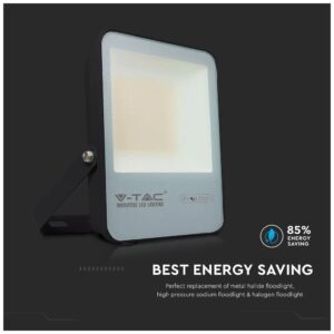 V-TAC Προβολέας LED 30W θερμό λευκό 3000K Μαύρο σώμα Evolution 160LM/W