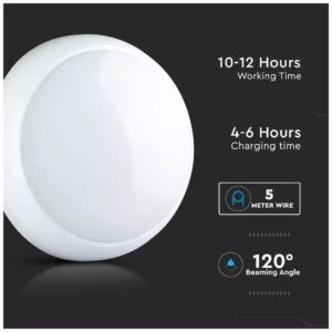 V-TAC Επιτοίχιο Ηλιακό Φωτιστικό σε Λευκό Χρώμα 7613