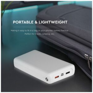 Φορτιστής Μπαταριά Jumbo Power Bank 30000mAh με δύο Θύρες USB, micro USB & Type C Χρώμα Λευκό 8902