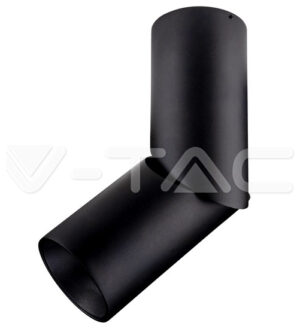 V-TAC Επιτοίχιο Φωτιστικό Σποτ για GU10 LED IP20 59.5x197mm Αλουμινίου Στρογγυλό Μαύρο Σώμα 8947