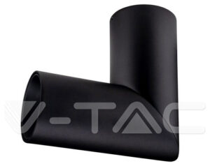 V-TAC Επιτοίχιο Φωτιστικό Σποτ για GU10 LED IP20 59.5x197mm Αλουμινίου Στρογγυλό Μαύρο Σώμα 8947